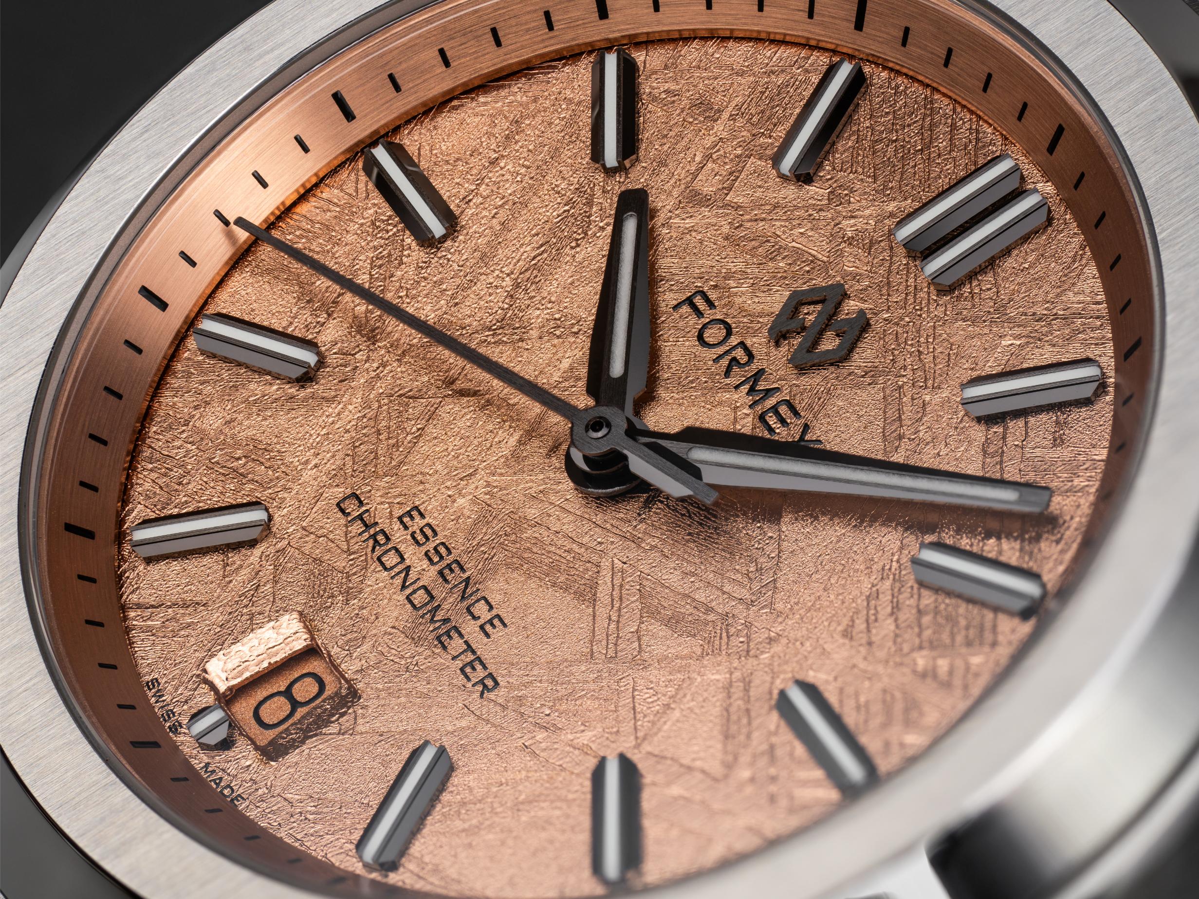 Formex Essence 39 mm Space Gold Automatic COSC - Dial Close Up